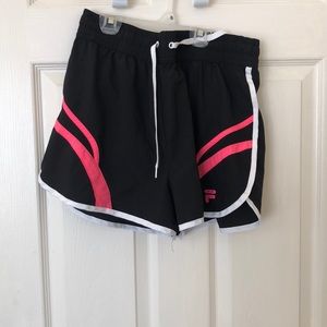 Black and pink Fila short